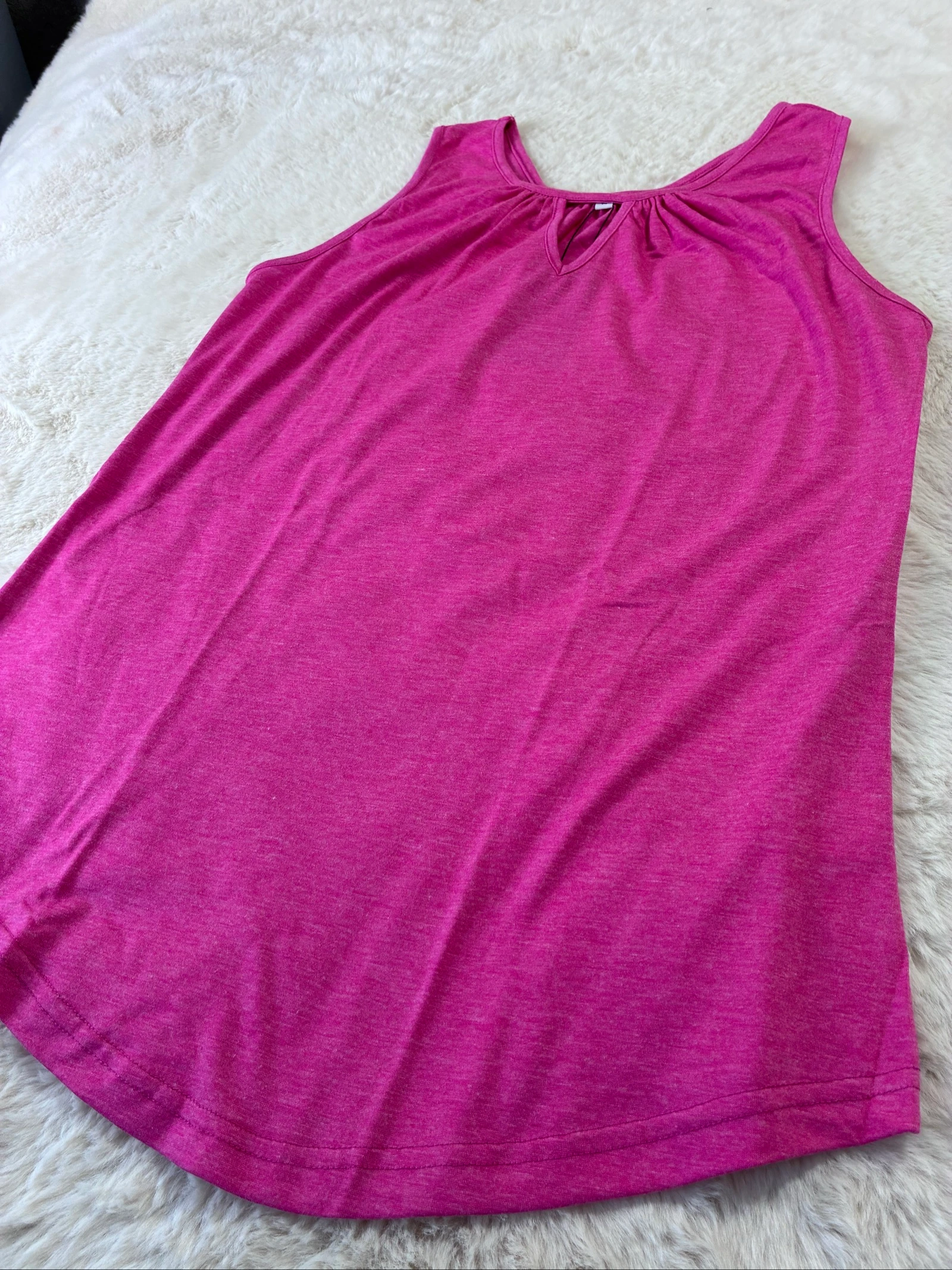 Roze Framboos / Fuchsia tanktop – Elegant & Comfortabel M – photo 8